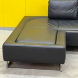 Black Leather De Sede DS-165 Sofa