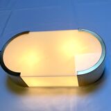 Perzel Ceiling lamp or wall lamp, signed, mid-twentieth century, opaline brass, France