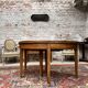 Oval table half moon walnut stamped period directoire xviii th century