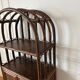 Vintage rattan and caning shelf bookcase