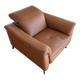 PISA leather armchair 1p 100cm cognac