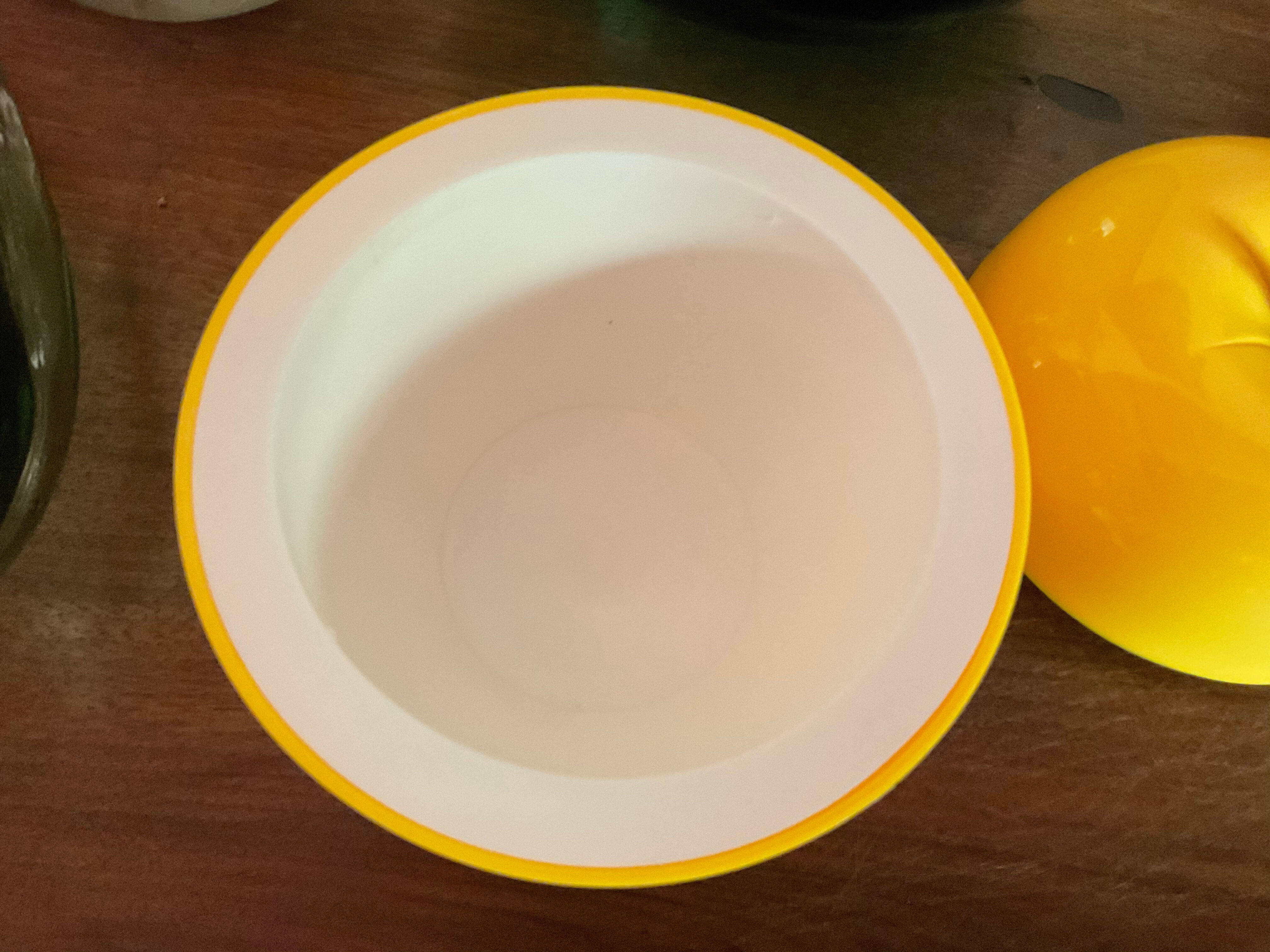 Vintage ice bucket yellow apple