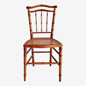 Antique wooden chair and canning seat