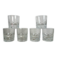 6 heavy crystal whisky glasses JG Durand