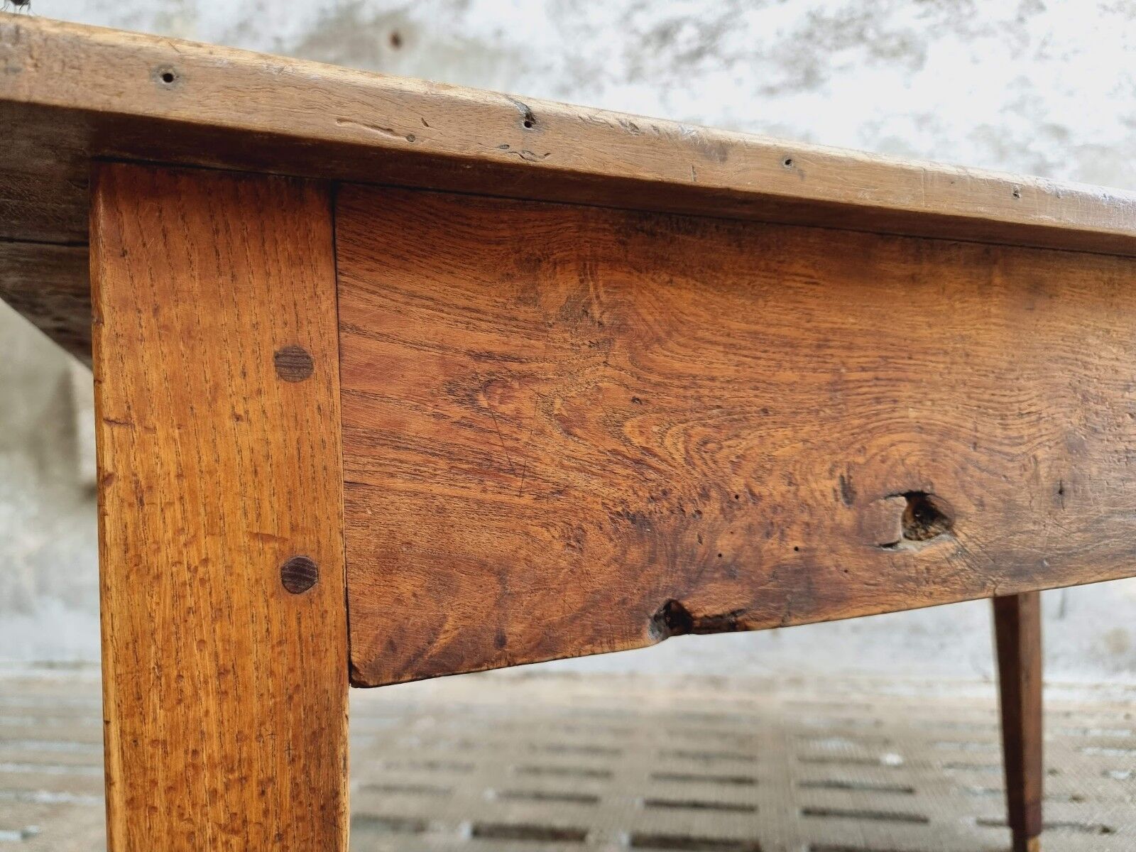 Antique farmhouse table French dining table