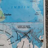 Ancienne carte mdi union indienne pakistan ceylan/japon economique