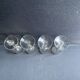 4 Daum port glasses with gold putoises