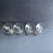 4 Verres à porto Daum putoisés or