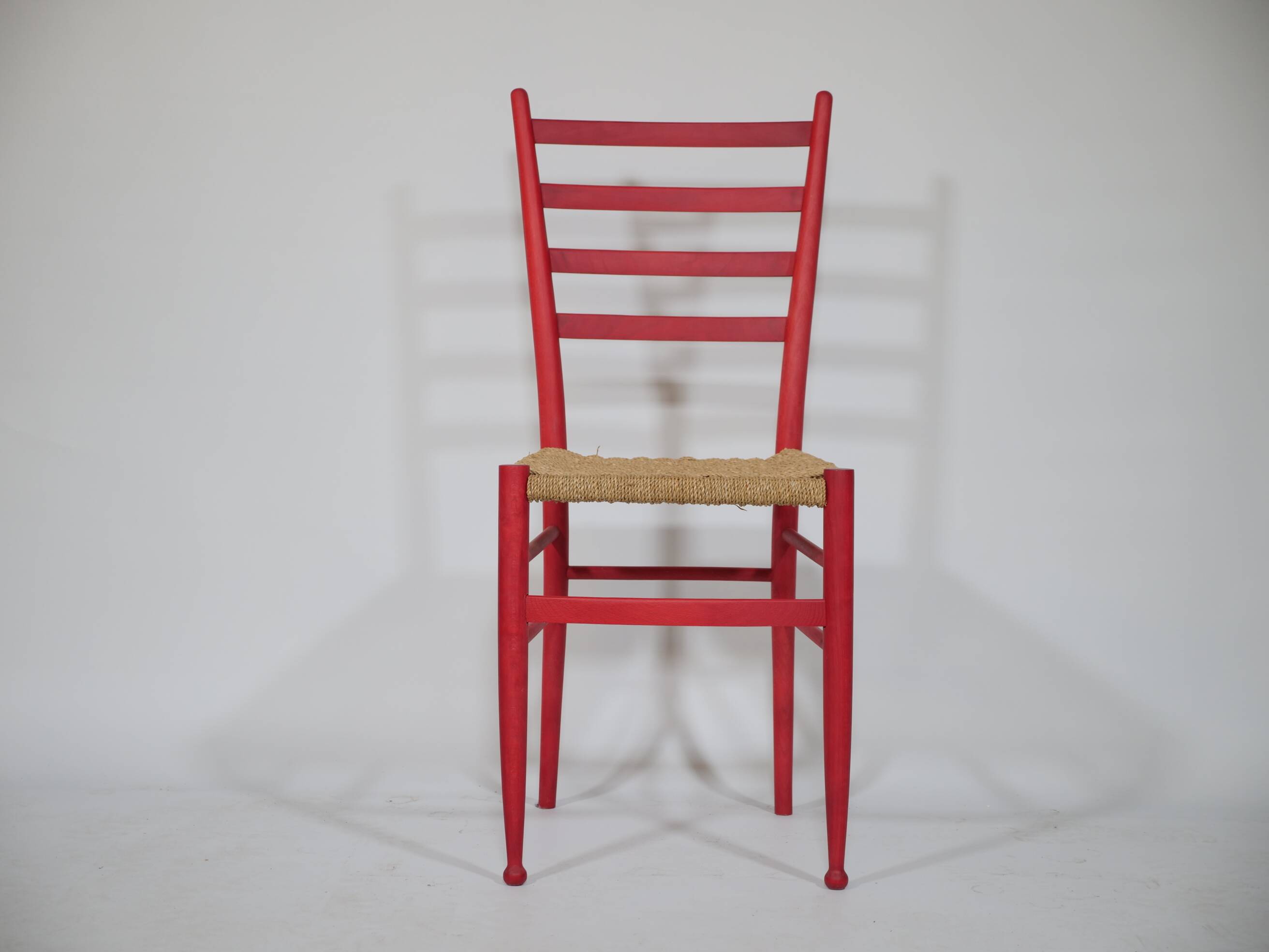 B&B Italy Wicker Chairs Table Colorful Mid-Century Design 60s 70s, Set of 5