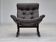 1970s, Scandinavian design, lounge chair, original condition, leather, bent wood.