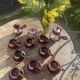 Coffee or tea service in enameled ceramic by Marius Giuge, artisan potter in Vallauris,