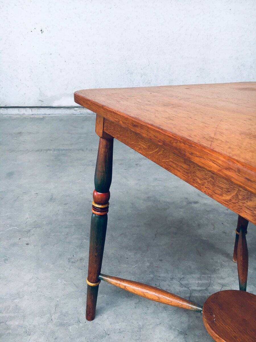 Amsterdam School Painted Side Table, Netherlands, 1920s