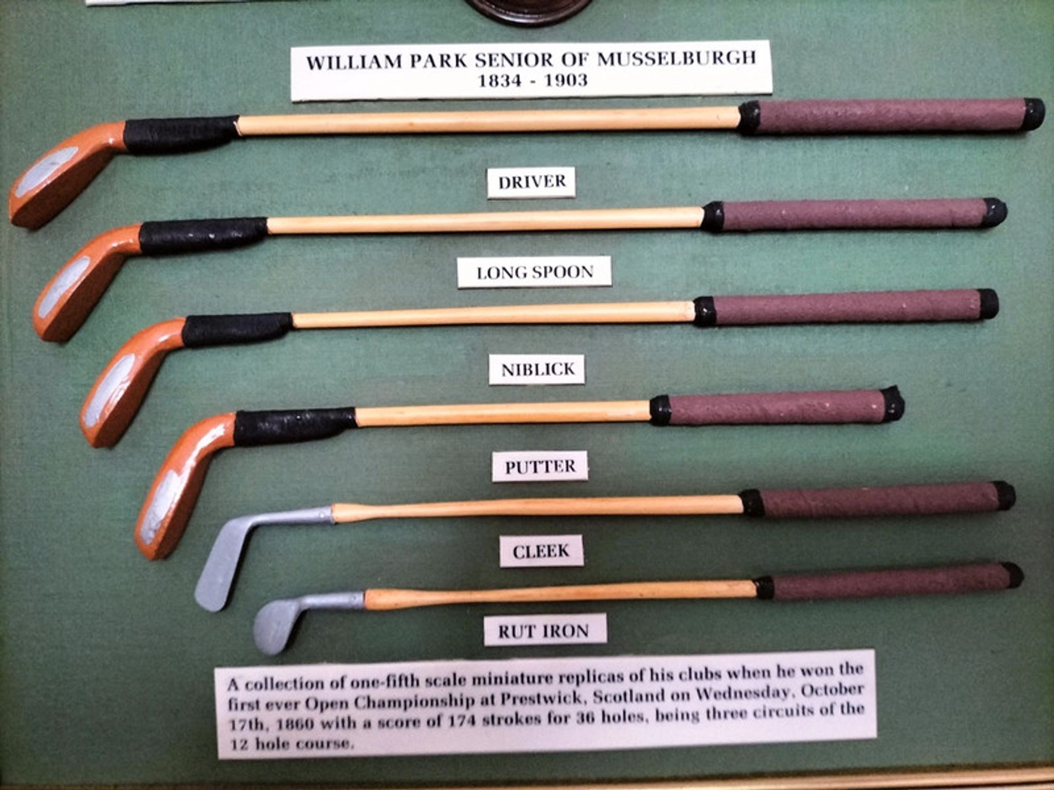 Vintage frame collection golf william park senior of musselburgh 1834- 1903