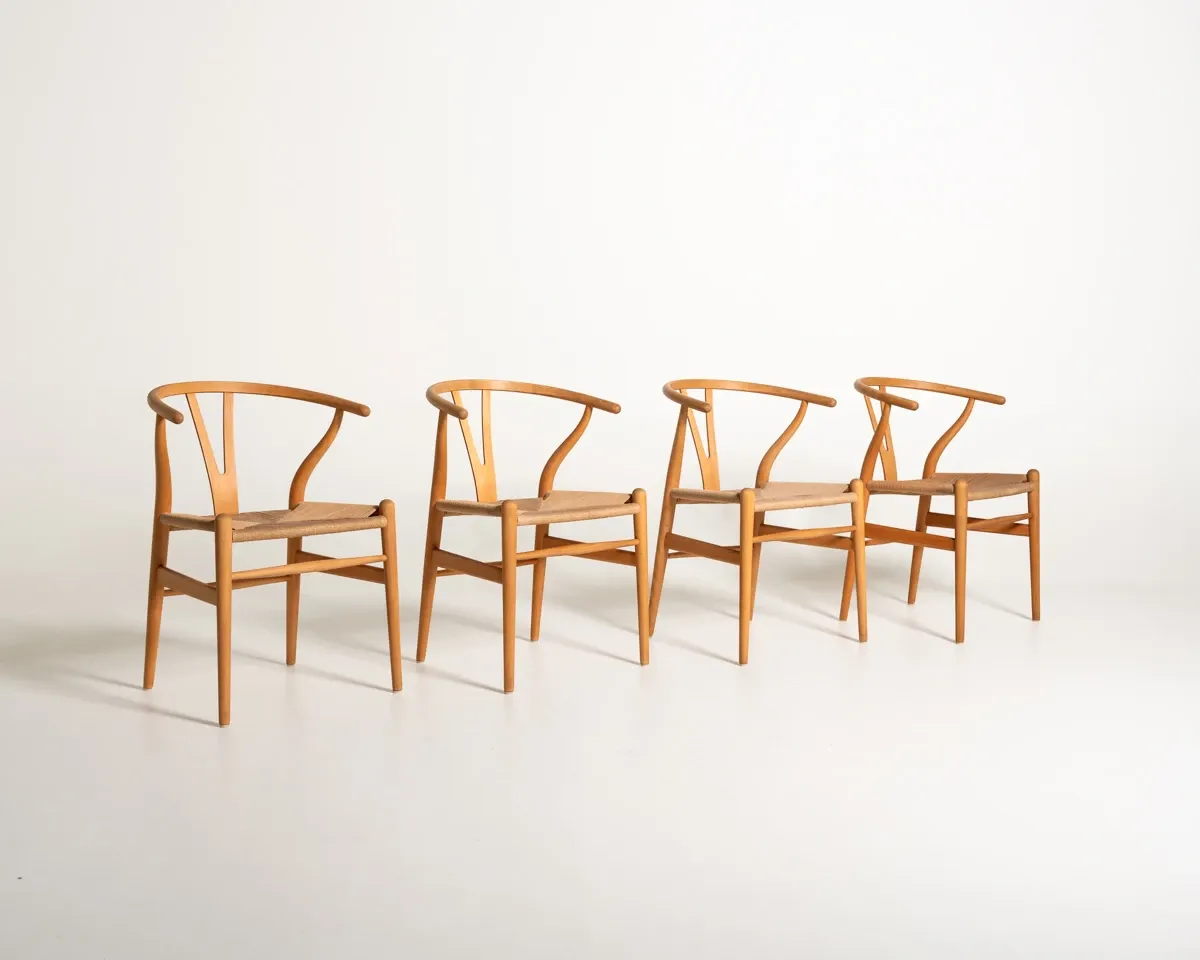 Set of four CH24 “Wishbone Chairs” by Hans J. Wegner, design 1950