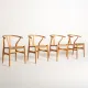 Set of four CH24 “Wishbone Chairs” by Hans J. Wegner, design 1950
