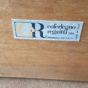 vintage color black metal feet teak wooden Shoe cabinet