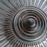 Glass Art Deco bowl with metal base