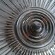 Glass Art Deco bowl with metal base