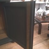 Black patinated oak library