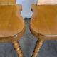 Set of 4 Vintage Tyrolean Heart Cutout Wooden Dining Chairs