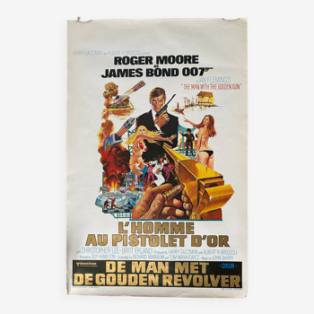 Original cinema poster "The Man with the Golden Gun" Roger Moore, James Bond 1974