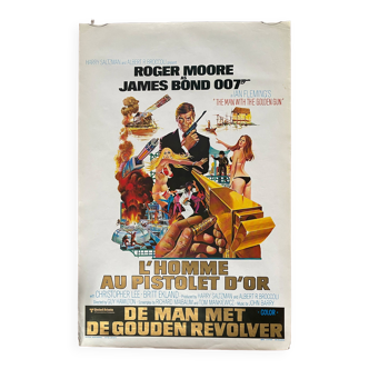 Affiche cinéma originale "L'Homme au pistolet d'or" Roger Moore, James Bond 1974