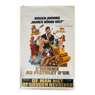 Original cinema poster "The Man with the Golden Gun" Roger Moore, James Bond 1974