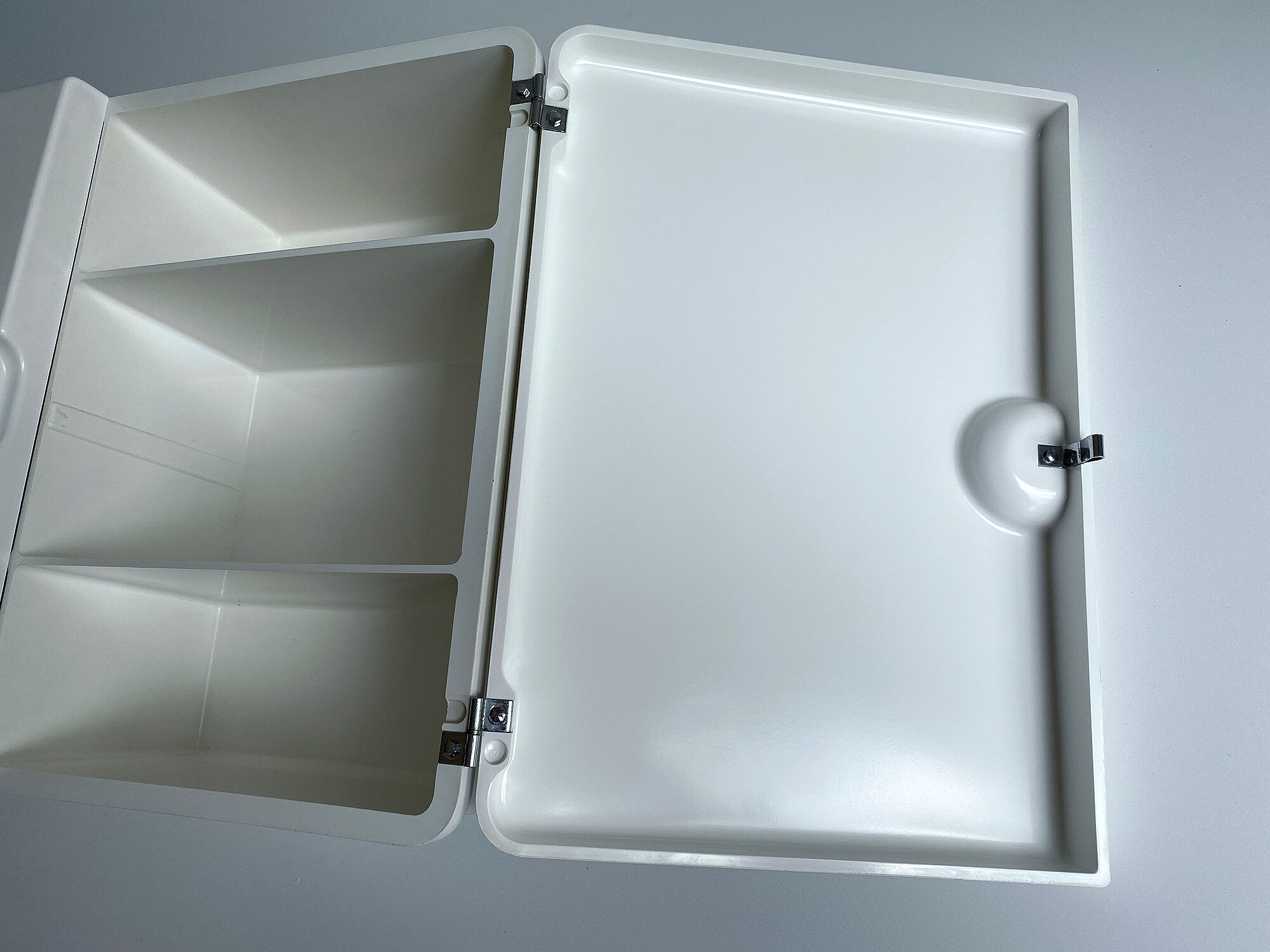 Pharmacy Cabinet Vintage Storage, Italy, 60s, White Melamine