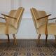 Set of 3 chairs 50s 60s cocktails champagne beige