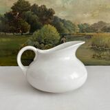White chubby jug in iron earth Sarreguemines late 19th century