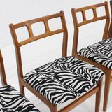 Chaises de salle à manger vintage en teck, style années 1960, lot de 5