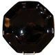 6 black Arcoroc "Octime" dinner plates (set 2)