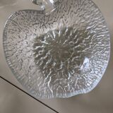 Saladier et 6 ramequins pomme en verre cisele Vintage