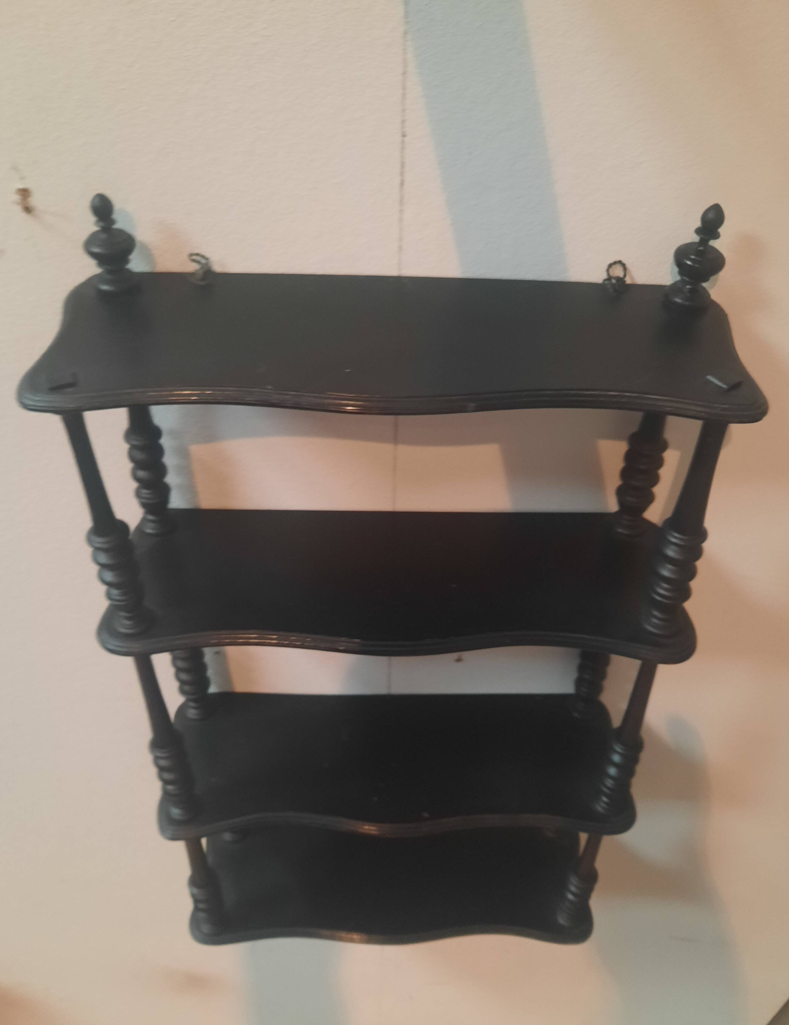 Napoleon III wall shelf in blackened wood