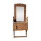 Old teak barber mirror