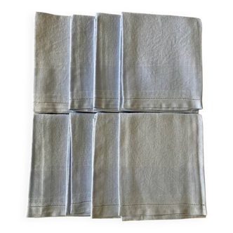 8 blue damask napkins