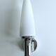 3 vintage chrome and Murano glass wall lamps, 70s