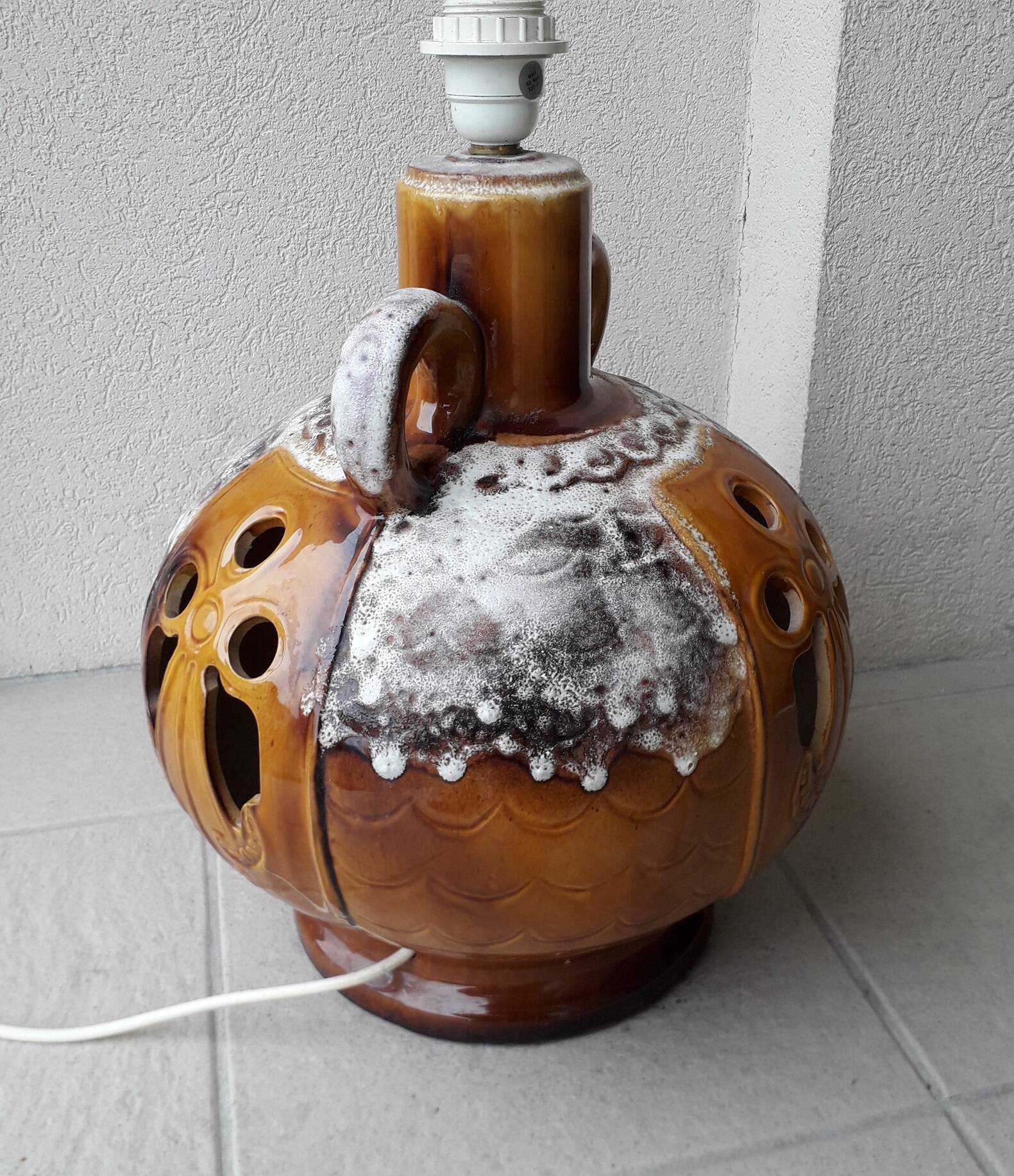 Pied de lampe en céramique