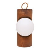 Suspension, lampe de table en pin massif brutaliste Temde, Suisse années 1960