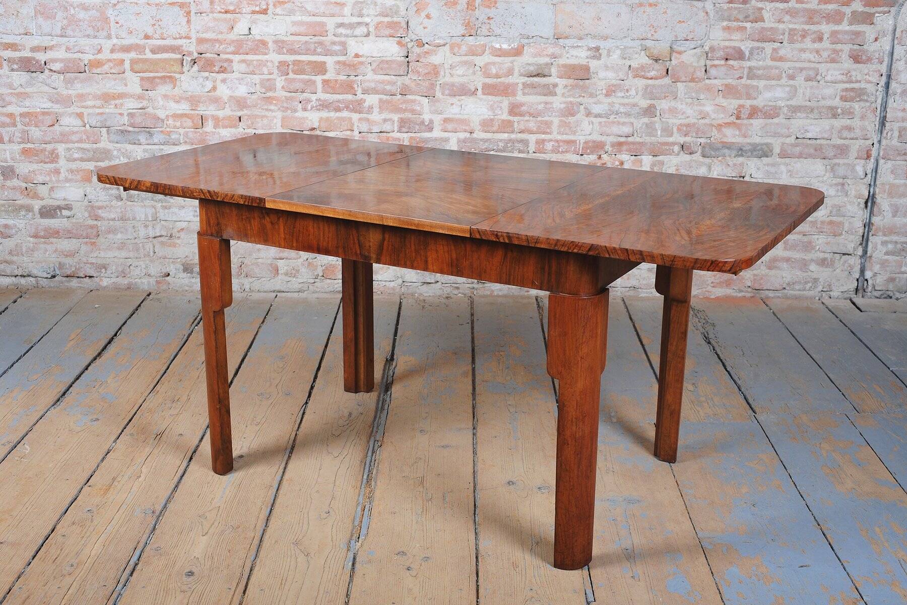 Art Deco Dining Set in Beech and Spruce, 1920s, Set of 5