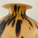 Vase verre d'art de style écaille de tortue jaune doré pate de verre 1970