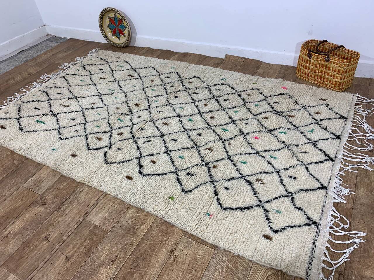 Tapis berbère marocain artisanal fait main 245 X 148 CM