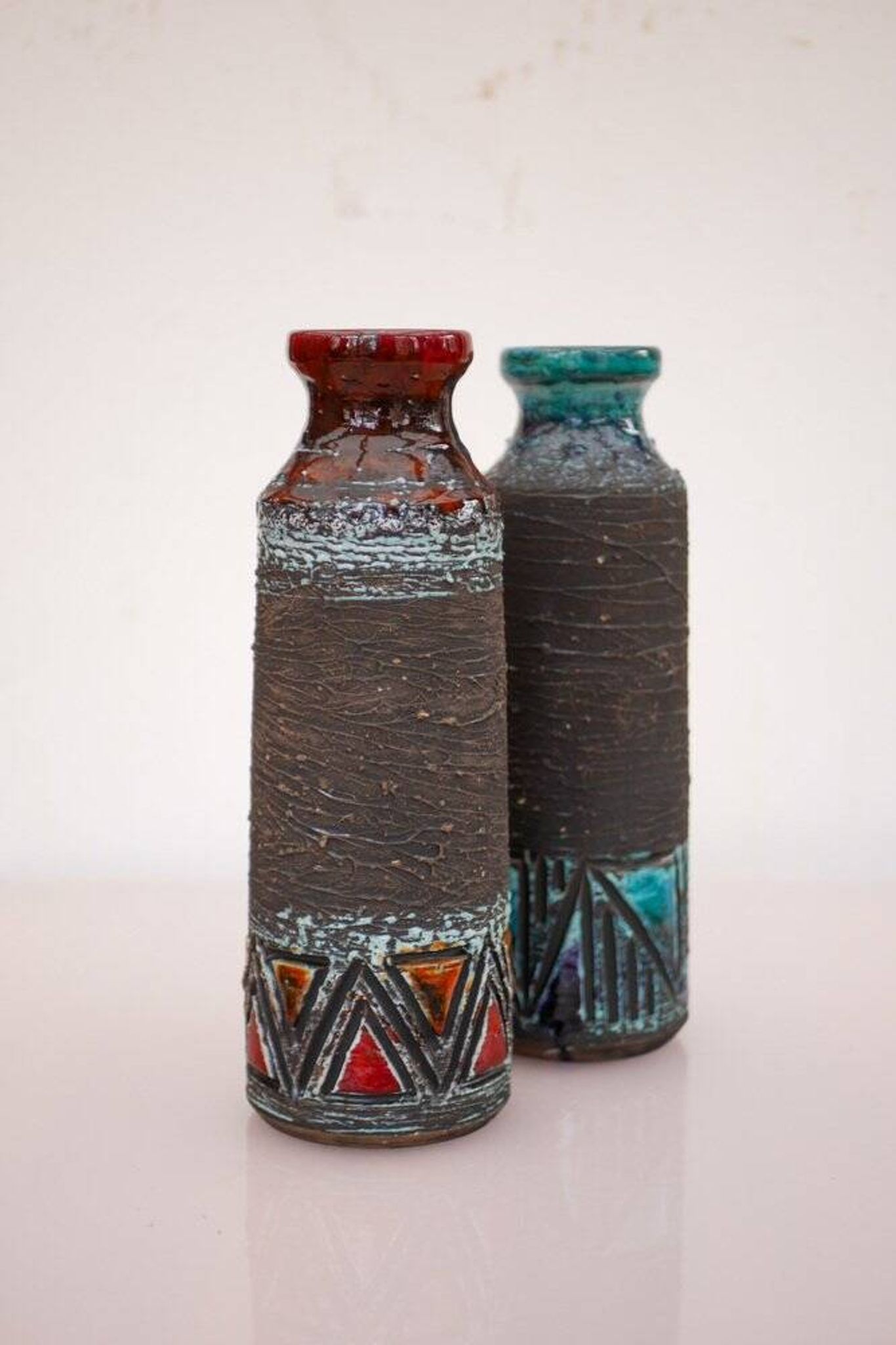 Mid-century modern Scandinavian pottery vases from Tilgmans, Sweden, set of 2