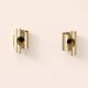 Pair of vintage wall sconces in brushed metal with a slight gold finish, France 1970.
