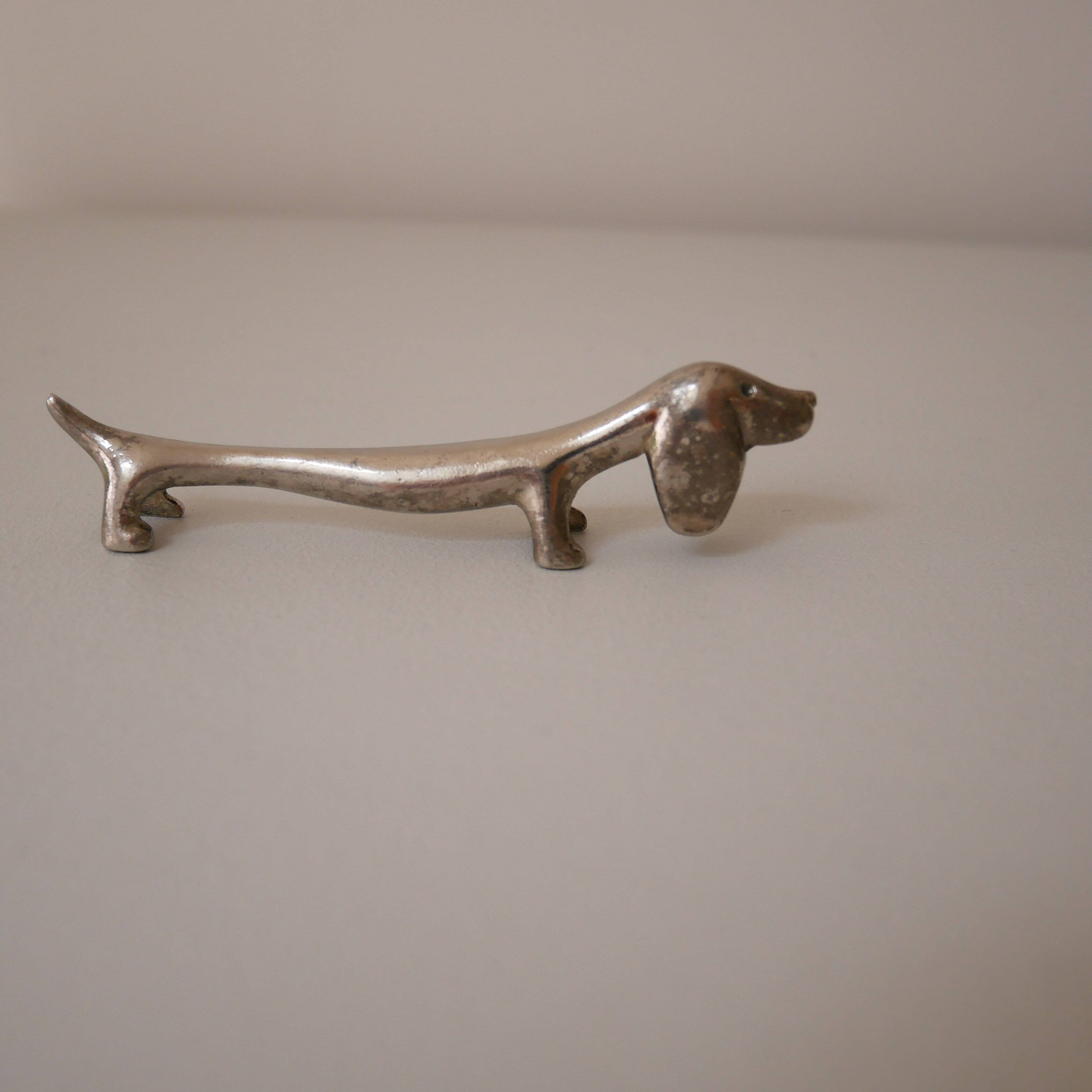 Set of 12 dachshund dog knife holders