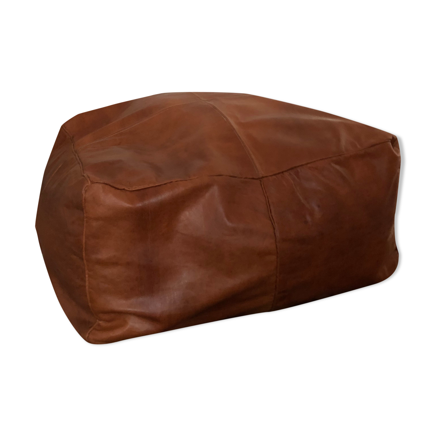 Leather pouf