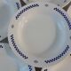 Set of 6 hollow plates Lustucru 80s