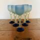 Ensemble de 6 verres à pied en pâte de verre