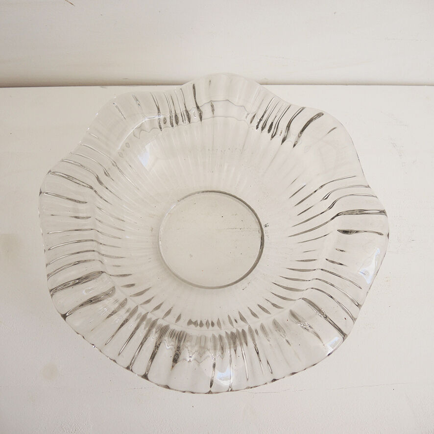 Old large bowl in crystal or glass