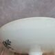 Antique compote dish in ironstone HBCM Choisy-le-Roi Louis XVI model with bird decoration.